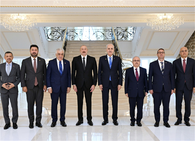 President Ilham Aliyev received delegation led by Speaker of Grand National Assembly of Türkiye