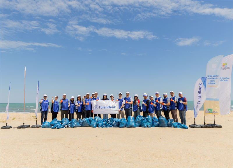 TuranBank Conducts Beach Cleanup Campaign on the Caspian Coast in Cooperation with the Ministry of Ecology and Natural Resources - PHOTO