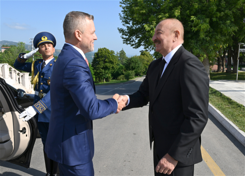 Slovakiya Prezidentinin Şuşada rəsmi qarşılanma mərasimi olub - FOTO