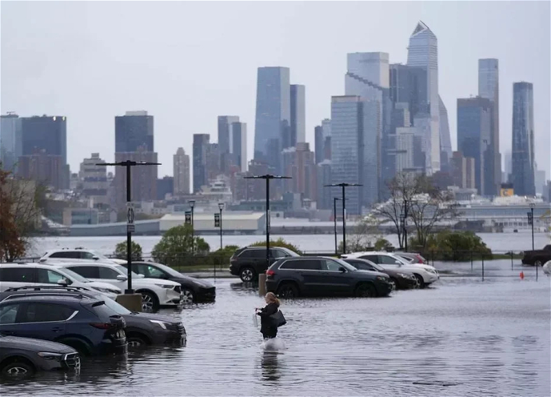 In New York, streets and basements flooded due to heavy downpours