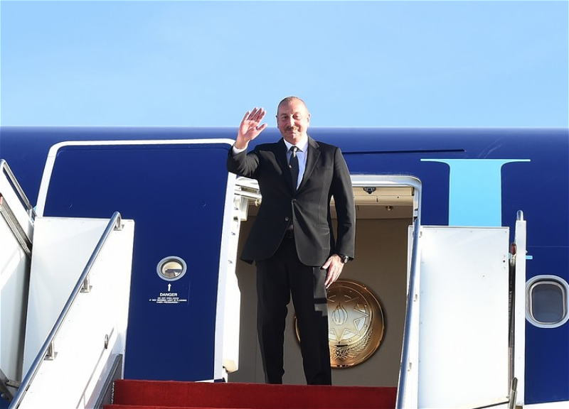 Prezident İlham Əliyev Qırğızıstana dövlət səfərinə gedib
