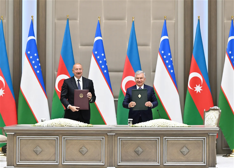 Ceremony of signing and exchange of Azerbaijani-Uzbek documents held
