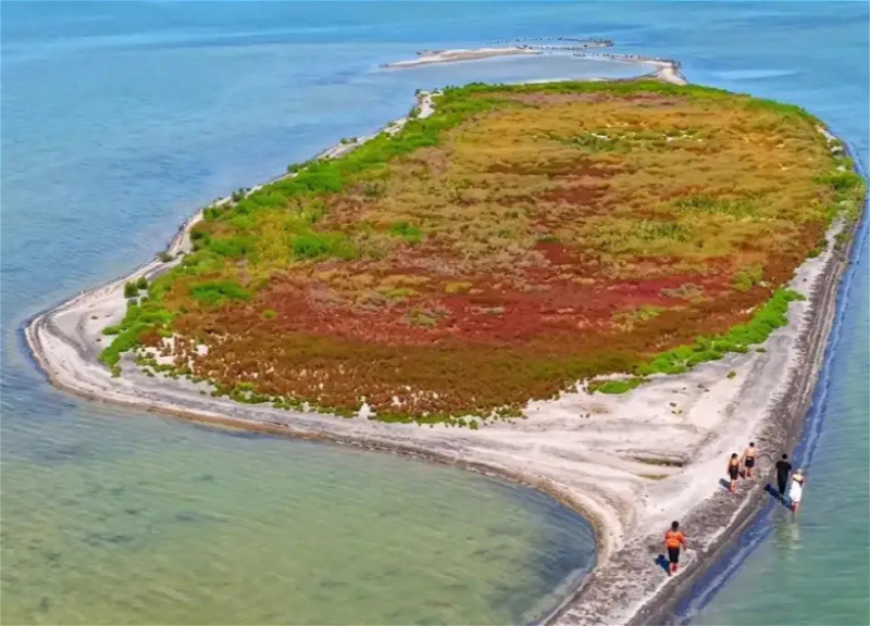 A new island has appeared in the Caspian Sea
