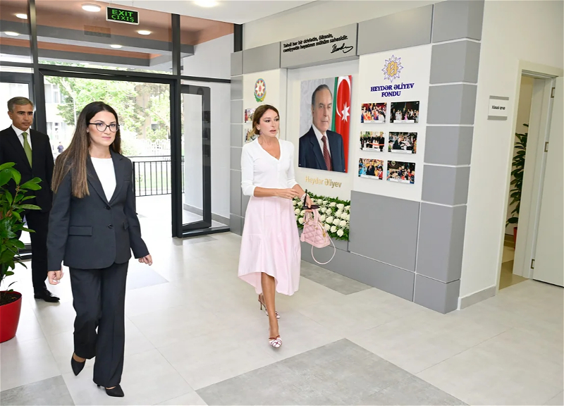Mehriban Əliyeva Bakıda yeni körpələr evi-uşaq bağçasının açılışında iştirak edib