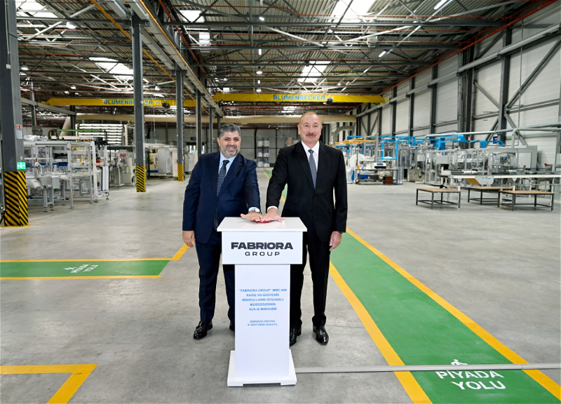 President Ilham Aliyev attended opening of paper and hygiene products manufacturing facility in Garadagh district - PHOTO