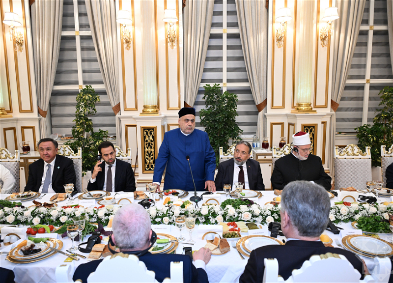 A reception held in Baku in honor of participants of the 7th meeting of heads of Muslim religious administrations of OTS member states