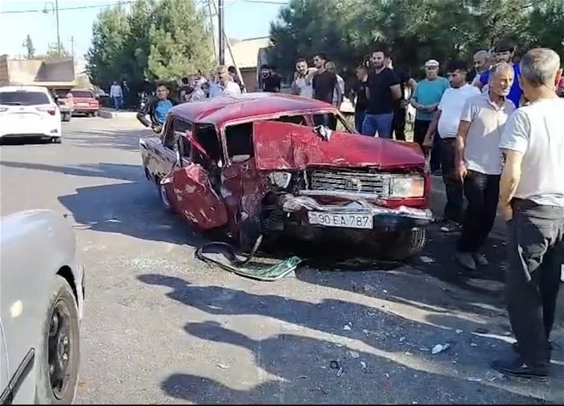 Three injured, including a child, in a multi-vehicle crash in Jalilabad
