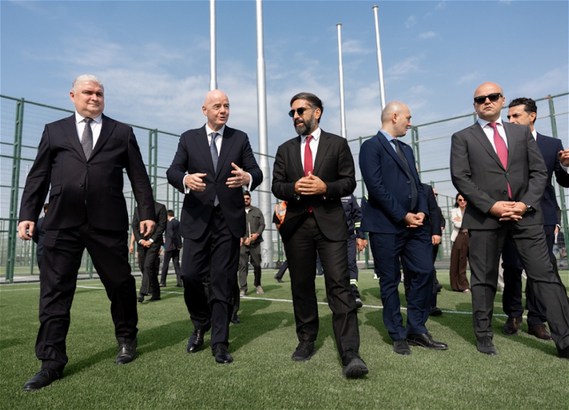 FIFA president reviews preparations in Baku for the World Cup and U-15 festival - PHOTO