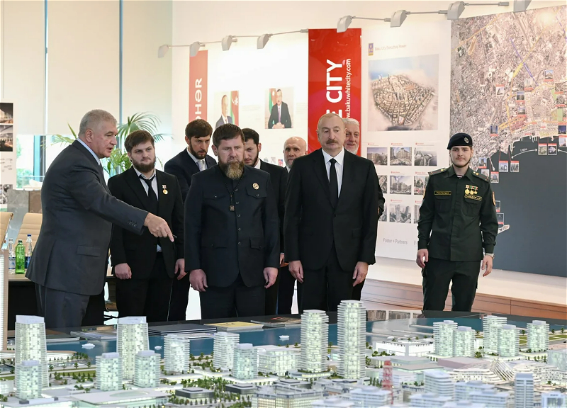 İlham Əliyev və Ramzan Kadırov "Bakı Ağ Şəhər"də olublar