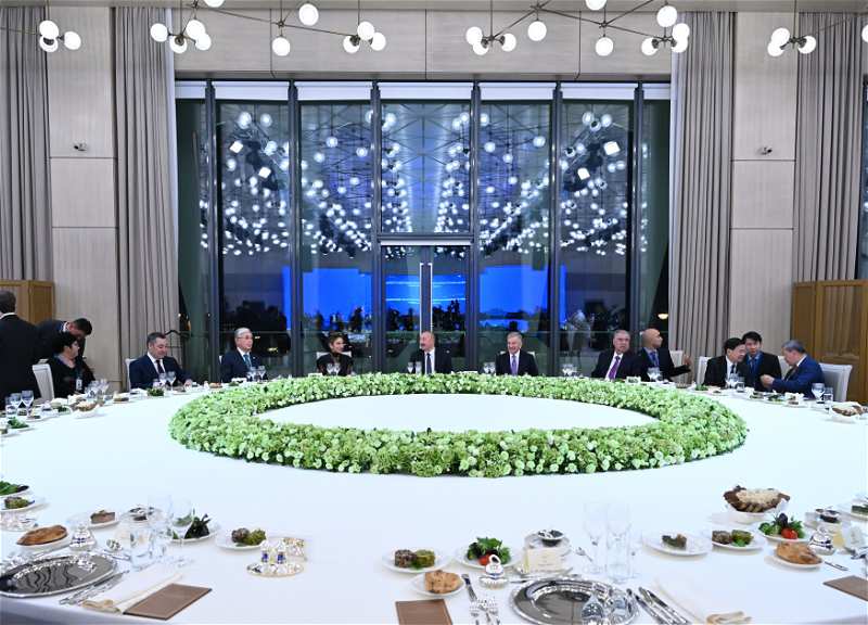 A dinner hosted on behalf of President Ilham Aliyev in honor of the participants of the 7th CICA Summit - PHOTO