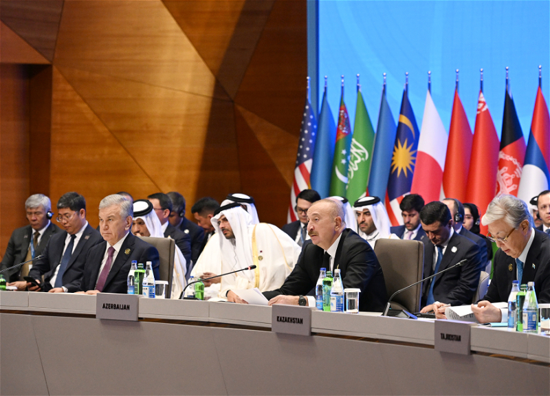 President Ilham Aliyev addresses the 7th CICA Summit - PHOTO