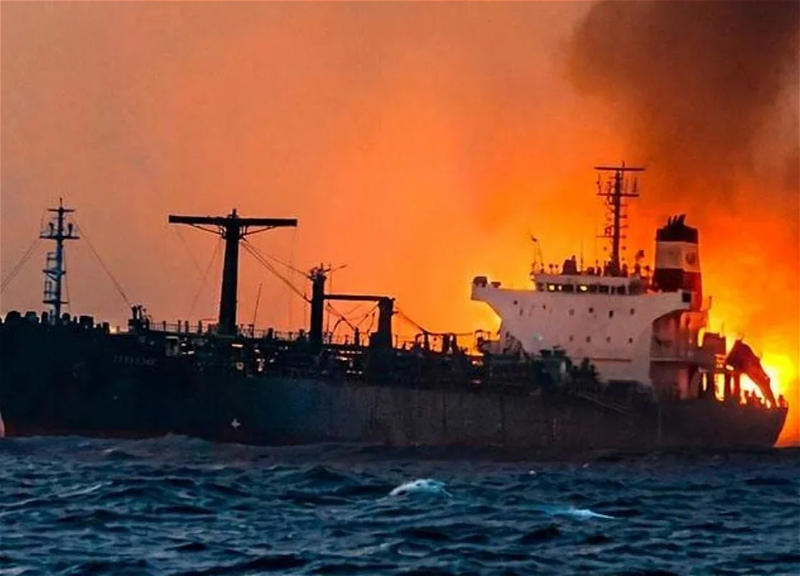 Oil tanker carrying 2 million barrels of oil hit by mine in Strait of Hormuz - VIDEO