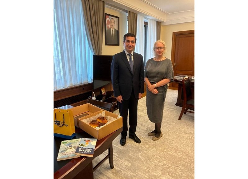 Hikmət Hacıyev İsveçin Azərbaycandakı səfiri ilə görüşüb