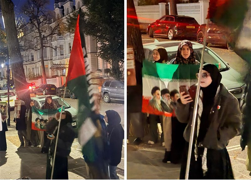Hezbollah in the center of London: Rally outside the Azerbaijani embassy - VİDEO