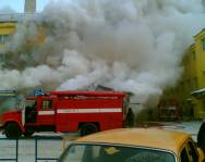 Пожар в центре Барды