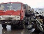 На автотрассе Худат - Ялама перевернулась автомашина \"ВАЗ 21150\"