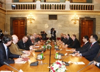 Президент Ильхам Алиев встретился с председателем парламента Венгерской Республики Каталин Сили