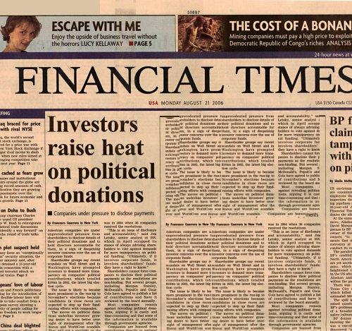 Financial Times: «Решение уже давно принято – и не в пользу Клинтон»