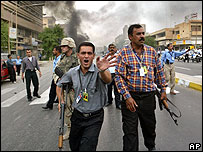 Ракетная атака в Багдаде /ВИДЕО/