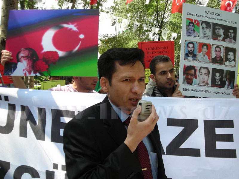 Перед посольством Ирана в Анкаре прошел пикет протеста азербайджанцев /ФОТО/
