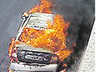 Автолюбительница сожгла себя заживо в столичной пробке