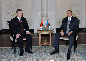 Президент Ильхам Алиев встретился с Президентом Македонии - ФОТО