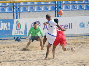Сборная Азербайджана по пляжному футболу сыграла против Турции