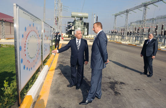 Президент Ильхам Алиев принял участие в открытии подстанции «Ходжасан»