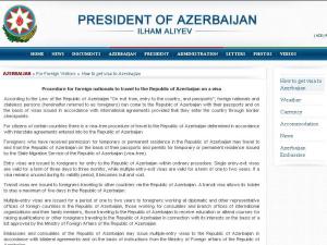 Начала работу специальная страница официального сайта Президента Азербайджана для зарубежных гостей