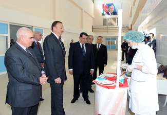 Президент Ильхам Алиев принял участие в открытии молокозавода в Товузе - ФОТО