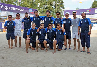 Сборная Азербайджана по пляжному футболу проиграла Украине