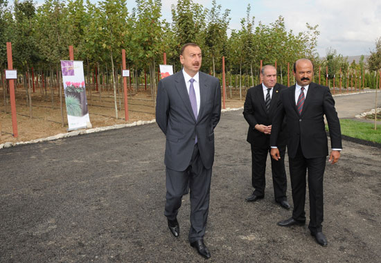 Ильхам Алиев принял участие в открытии Гобустанского питомникового центра - ФОТО