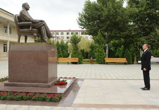 Президент Ильхам Алиев прибыл в Хачмазский район - ФОТО
