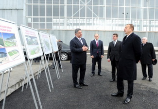 Ильхам Алиев ознакомился со строительными работами, проводимыми в комплексе стадиона и учебно-тренировочной базы ФК «Габала»