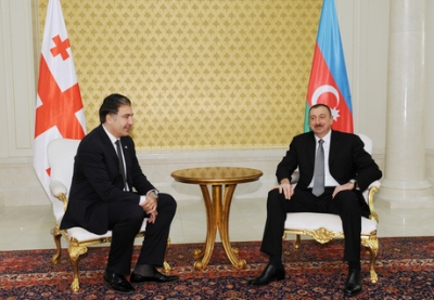 Состоялась встреча один на один президентов Азербайджана и Грузии