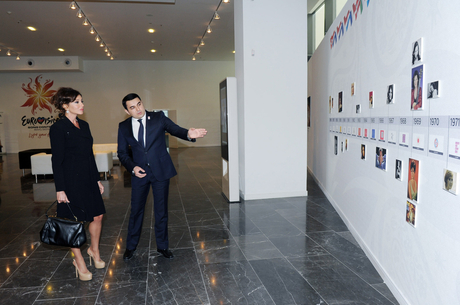 Мехрибан Алиева ознакомилась с выставкой об истории «Eurovision» - ФОТО