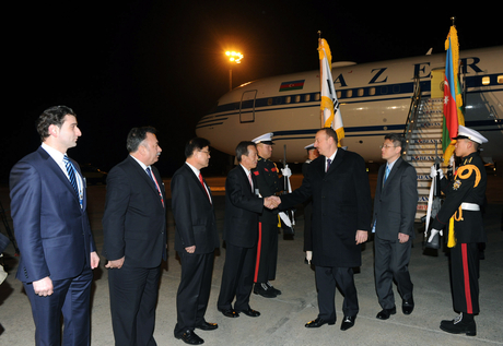 Президент Азербайджана Ильхам Алиев прибыл с рабочим визитом в Республику Корея