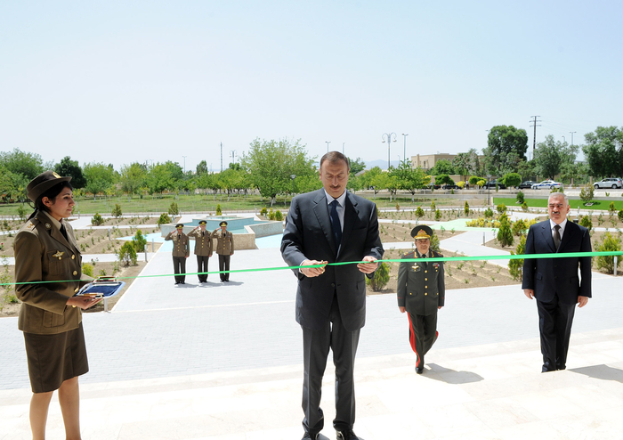 Ильхам Алиев принял участие в открытии административного здания МЧС Нахчыванской АР - ФОТО
