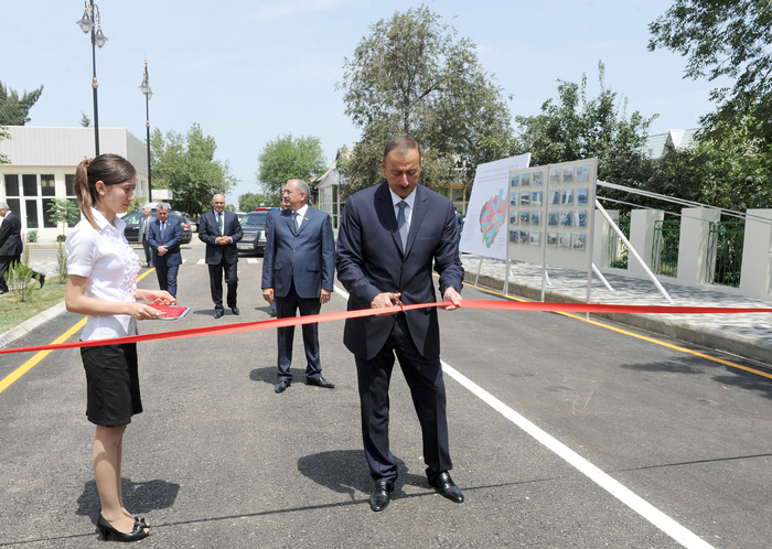 Ильхам Алиев принял участие в открытии автомобильной дороги Джалилабад-Хамаргышлаг-Садатлы - ФОТО