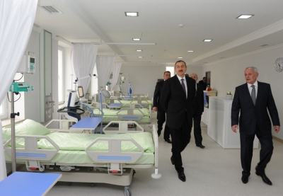 Ильхам Алиев ознакомился с капитально реконструированной Саатлинской центральной районной больницей - ФОТО