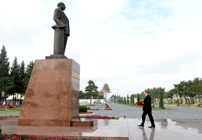 Президент Ильхам Алиев прибыл в Имишлинский район - ФОТО