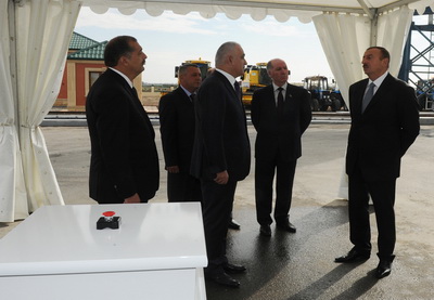 Ильхам Алиев принял участие в открытии в Имишли комплекса зернохранилища Kraun KO - ФОТО