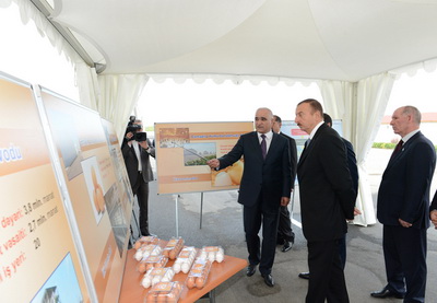 Президент Азербайджана принял участие в открытии в Имишли племенной птицефабрики «Араз» - ФОТО