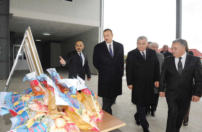 Ильхам Алиев принял участие в открытии Физулинского холодильно-складского комплекса - ФОТО