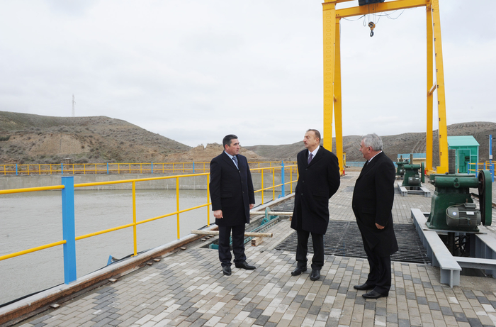 Ильхам Алиев принял участие в открытии Физулинской гидроэлектростанции - ФОТО
