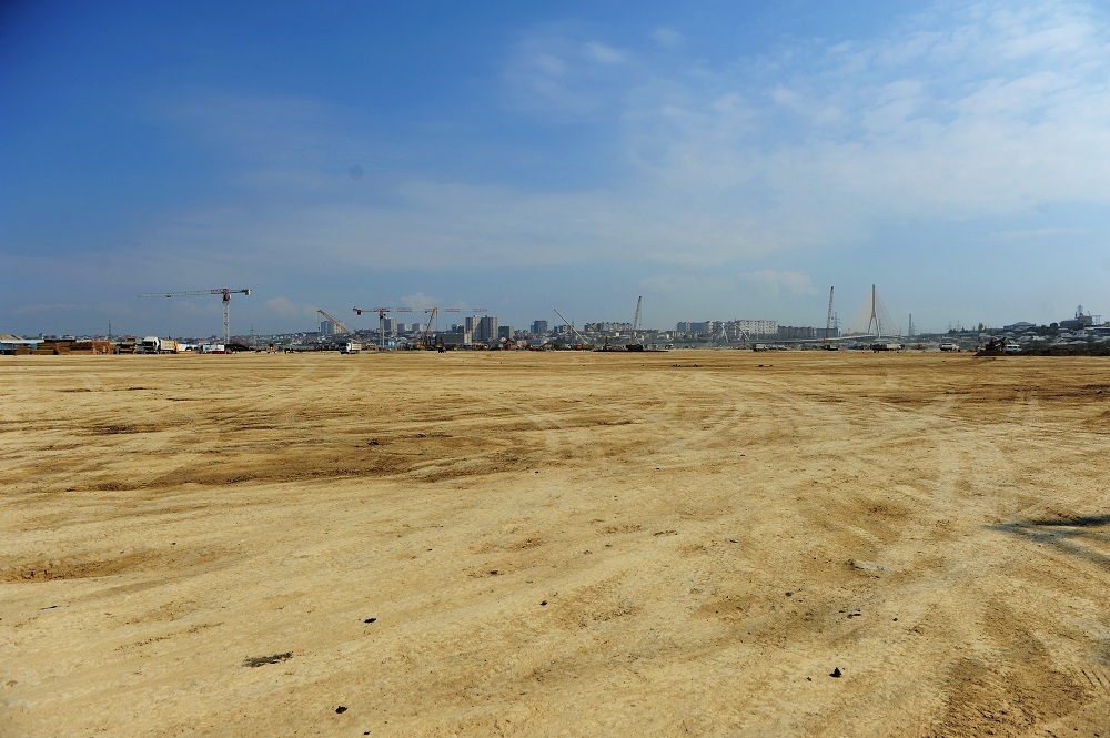 Завершен отвод канализационных вод с территории строительства Бакинского олимпийского стадиона - ФОТО