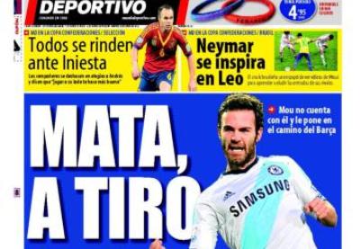 Моуринью намерен продать Мату в «Барселону» - El Mundo Deportivo