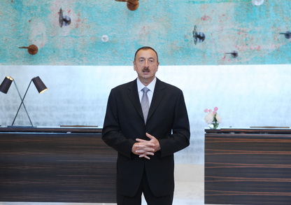 Ильхам Алиев: «Строительство таких грандиозных, прекрасных отелей демонстрирует силу Азербайджана» - ФОТО