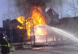 В Барде на бензоколонке произошел взрыв, есть пострадавший