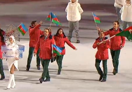 Сборная Азербайджана приняла участие в церемонии открытия Олимпиады в Сочи - ФОТО